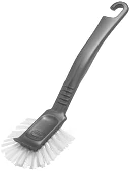 Addis Jumbo Dish Brush with Scraper, Silver