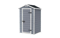 Keter Manor 4x3 ft Garden Storage Shed - Grey, Weather-Resistant Resin, 1800 L Capacity