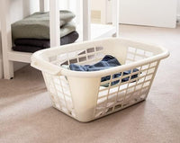 Addis Rectangular Laundry Basket, Linen, 40L