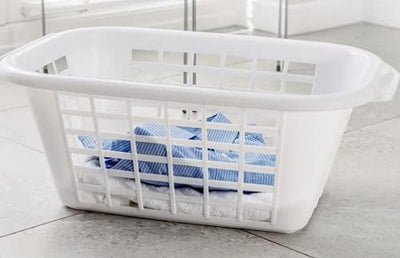 Addis Rectangular Laundry Basket, White