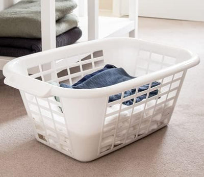 Addis Rectangular Laundry Basket, White