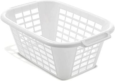 Addis Rectangular Laundry Basket, White