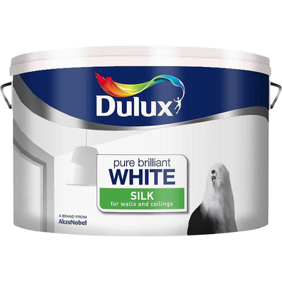 Dulux Silk Paint, Pure Brilliant White, 10L