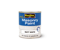 RUSTINS Masonry Paint, White, 500 ml (Pack of 1)