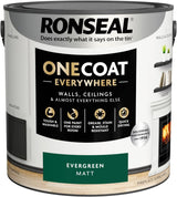 Ronseal One Coat Everywhere Paint Evergreen Matt 2.5L