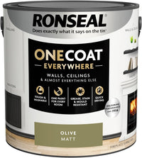 Ronseal One Coat Everywhere Paint Olive Matt 2.5L