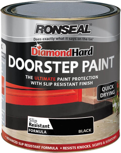 Ronseal Diamond Hard Doorstep Paint, Black, 250ml