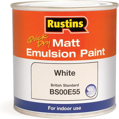 RUSTINS Matt Emulsion Paint White 250ml