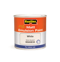 RUSTINS Matt Emulsion Paint White 250ml