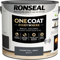 Ronseal One Coat Everywhere Paint Charcoal Grey Matt 2.5L