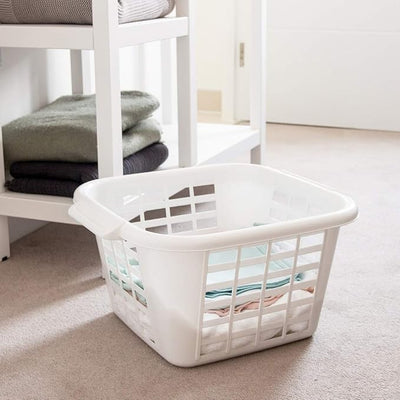 Addis Square Laundry Basket, Linen, 24L