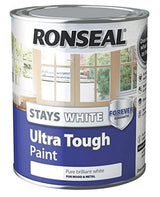 Ronseal Stays ULT Tough Matt Paint, White, 750ml