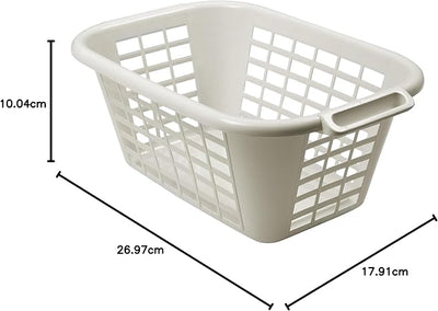 Addis Rectangular Laundry Basket, Linen, 40L