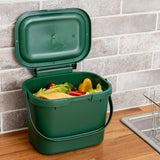 Dark Green Food Waste Compost Caddy, 4.5L