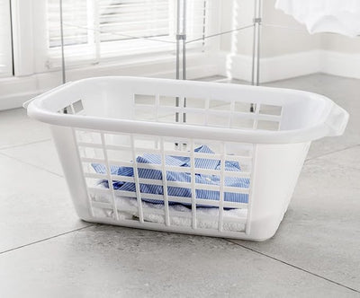 Addis Rectangular Laundry Basket, White