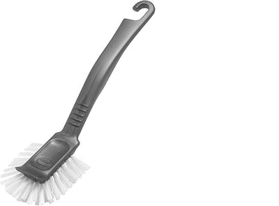 Addis Jumbo Dish Brush with Scraper, Silver