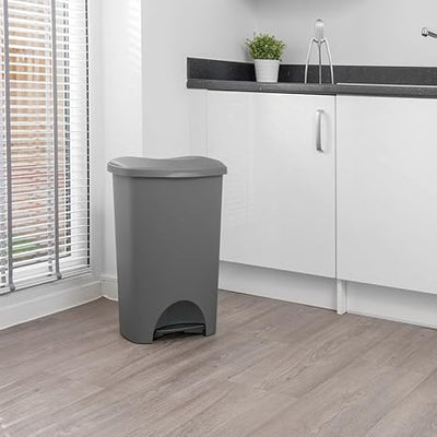 Addis 50L Grey Pedal Bin