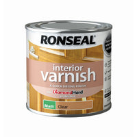 Ronseal RSLIVMCL250 Interior Varnish Quick Dry Matt Clear, 250 ml