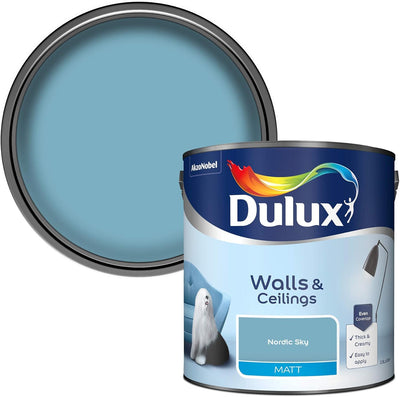 Dulux Walls & Ceilings Matt Emulsion, Nordic Sky, 2.5L