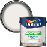 Dulux Quick Dry Eggshell Paint, Pure Brilliant White, 2.5L