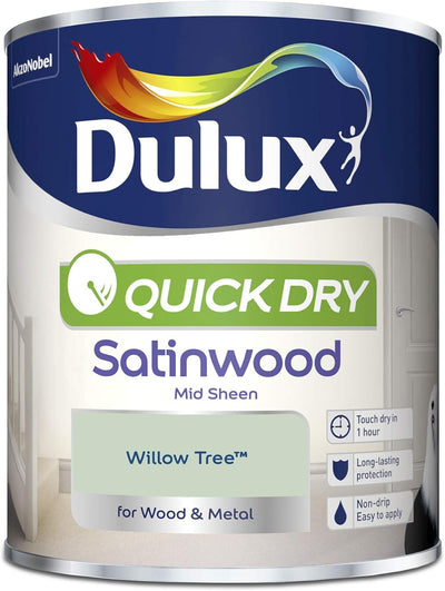 Dulux Quick Dry Satinwood Paint - Willow Tree 750ml