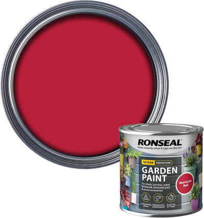 Ronseal Garden Paint, Moroccan Red, 250ml