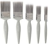 Dulux Easycare Matt, Polished Pebble, 2.5L & Harris Brushes, 5-Pack