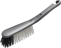 Addis Dustpan & Stiff Brush Set, Metallic Silver