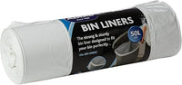 50L White Bin Liner Roll