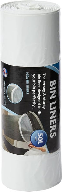 50L White Bin Liner Roll