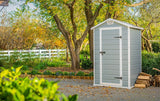 Keter Manor 4x3 ft Garden Storage Shed - Grey, Weather-Resistant Resin, 1800 L Capacity