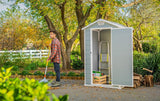 Keter Manor 4x3 ft Garden Storage Shed - Grey, Weather-Resistant Resin, 1800 L Capacity