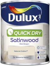 Dulux Quick Dry Satinwood Paint, Natural Calico, 750ml