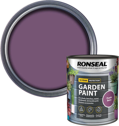 Ronseal Garden Paint, Purple Berry, 750ml