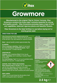 Vitax Growmore Fertiliser, 2.5kg