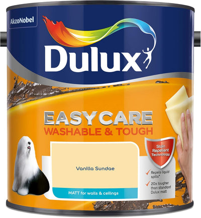 Dulux Easycare Washable Matt Emulsion, Vanilla Sundae, 2.5L