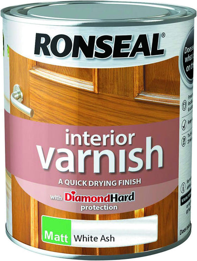 Ronseal Interior Varnish White Ash Matt 750ml