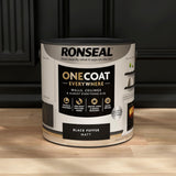 Ronseal One Coat Everywhere Paint Black Pepper Matt 2.5L