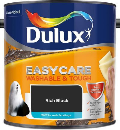 Dulux Easycare Washable and Tough Matt, Rich Black, 2.5 l (Pack of 1)