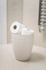 Addis 5L Faux Rattan Bathroom Bin, Calico