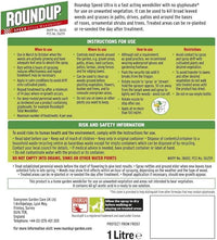 Roundup Speed Ultra RTU Weedkiller - 1L