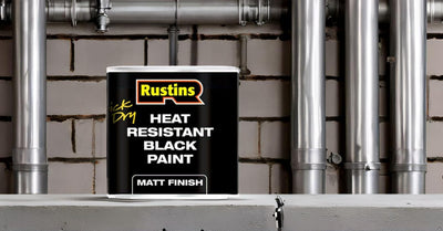 RUSTINS Quick Dry Heat Resistant Black Paint, 250ml