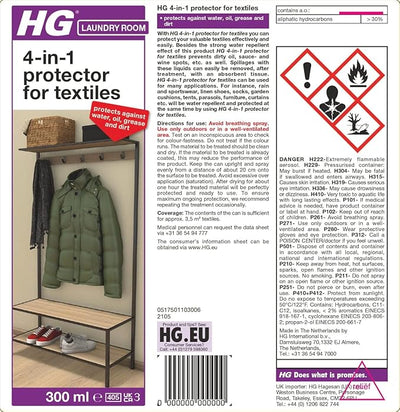 HG 4-in-1 Textile Protector Spray, 300ml