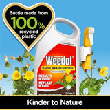 Weedol Rapid Weedkiller with Manual Sprayer, 3L