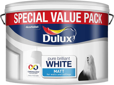 Dulux Matt Paint, 7 L - Pure Brilliant White