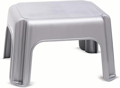 Addis Step Stool, Metallic Silver