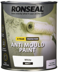 RONSEAL AMPWM750 Anti Mould Paint White Matt 750ml