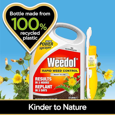 Weedol Rapid Weedkiller with Power Sprayer, 5L