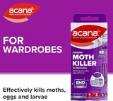 Acana Hanging Moth Killer & Freshener, Lavender, 4-Pack, Lasts 6 Months