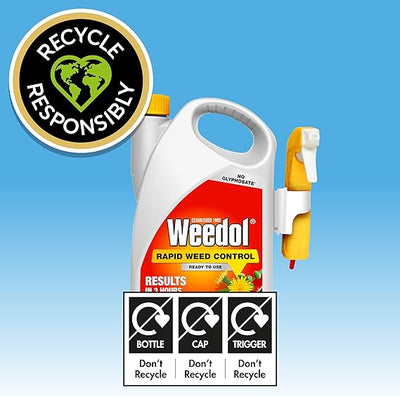 Weedol Rapid Weedkiller with Manual Sprayer, 3L